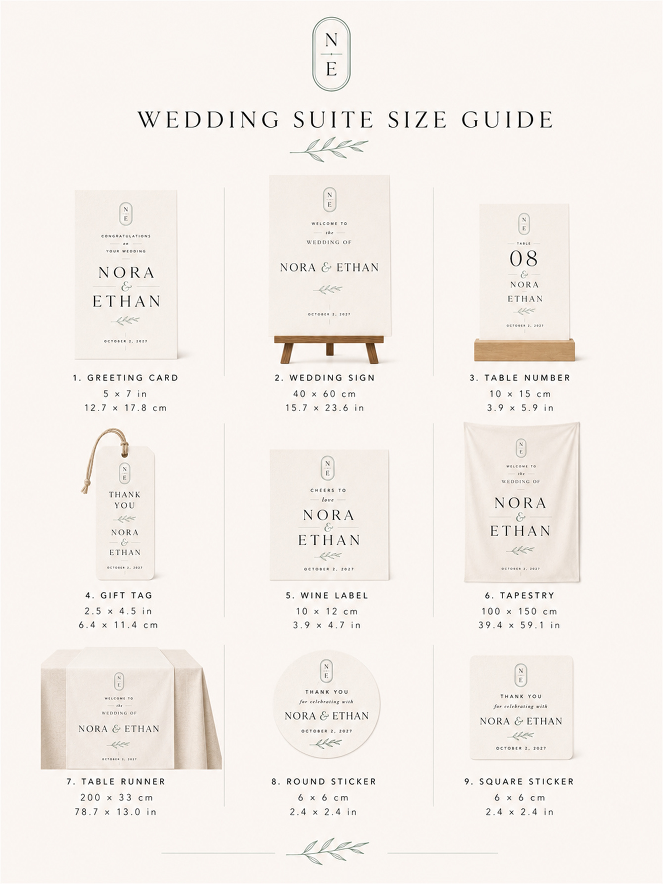 Customized minimalist wedding set - suitable for ceremony and banquet decoration